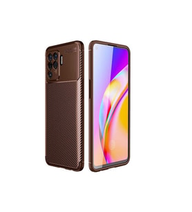 Oppo Reno 5 Lite Uyumlu Kılıf Zore Negro Silikon Kapak (Kahverengi)