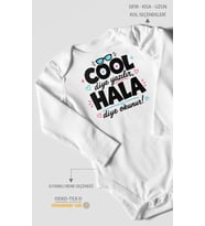 Cool diye yazılır hala diye okunur Uzun Kollu Çıtçıtlı Bebek Body