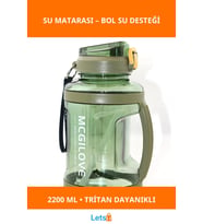 2200ml Ergonomik Sızdırmaz Su Matarası Tritan