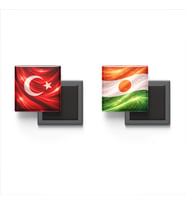 Buzdolap Magnetleri - Nijer Bayrağı ve Türk Bayrağı - 2'li Set Magneti