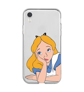 Iphone XR Uyumlu Alice Tasarımlı Şeffaf Telefon Kılıfı