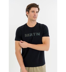 Maraton Regular Erkek Bisiklet Yaka Siyah- T-shirt