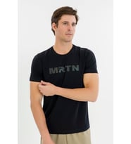 Maraton Regular Erkek Bisiklet Yaka Siyah- T-shirt