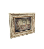 Atina Okulu (1510 Raffaello Sanzio) Baskılı Taş Tablo 20x25