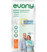 Evony Hasta Bezi Yetişkin Emici Külot L-Büyük 30 Adet Tekli Pk