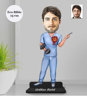 Kişiye Özel Sporcu Doktor Erkek Ahşap Eco Biblo -1