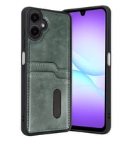 Galaxy A07 4G Sara Kartvizitli Deri Kılıf - Yeşil