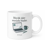 Masa Başında Çalışanlara Özel Kupa Bardak Ofis Hediye Baskılı Kupa
