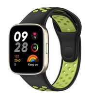 Xiaomi Redmi Watch 3 Spor Delikli Kordon (SAAT DEĞİLDİR) - Siyah-yeşil