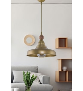 TEKLİ CONO SIVAMA METAL SARKIT AVİZE AHŞAPLI ESKİTME