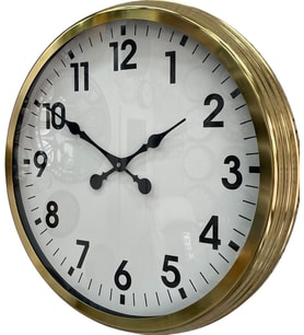 60 Cm Gold Metal Dekoratif Duvar Saati (Standart)
