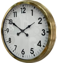 60 Cm Gold Metal Dekoratif Duvar Saati (Standart)
