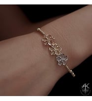 Dorikalı Çiçek Bahçesi Altın Bileklik