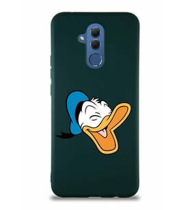Huawei Mate 20 Lite Soft Premier Kapak Donald Duck-E Tasarımlı Silikon Kılıf - Yeşil (Şeffaf)