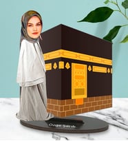 Kişiye Özel Kabe Tasarımlı Karikatür Biblo