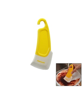 YAĞ - LEKE KAZIYICI MİNİ SİLİKON SPATULA PLASTİK SAPLI - ASKILIKLI (5343)