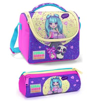 Coral High Mor Pembe Anime Kız Çocuk Beslenme Çantası Seti
