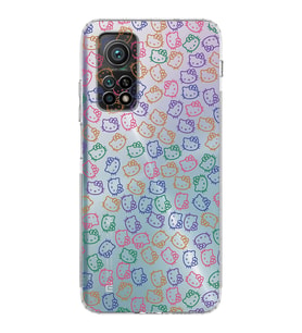 Xiaomi Mi 10T Pro  Kamera Korumalı Kapak Hello Kitty Tasarımlı Şeffaf  Kılıf