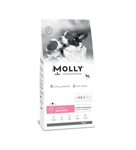Molly Mini Irk Anne & Yavru Köpek Maması Tavuklu & Yaban Mersinli 2 Kg (Beyaz)