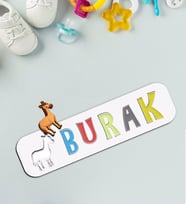 BK Toys Çocuklara Özel İsimli Figürlü Ahşap Eğitici Yapboz Puzzle-4