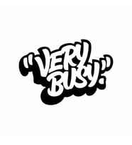 Very Busy Araba Sticker siyah 16x11 CM (Siyah)