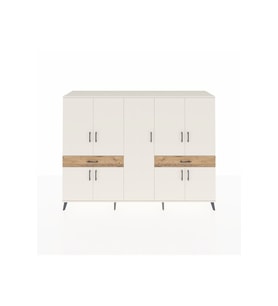 Hyperion Dolap 12 Raflı 2 Çekmeceli 8 Kapaklı 220x44x163 Aytaşı-Aytaşı/Çam