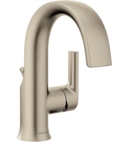 Moen Doux Fırçalanmış Nikel Tek Kolu Yüksek Ark Laminer Akış Banyo Bataryası, Modern Banyo Lavabo Ba (Çok Renkli)