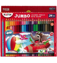 FATİH KURUBOYA KALEMİ JUMBO 24 RENK TAM BOY KARTON KUTU 33424
