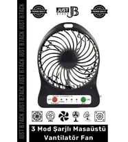 #MasaFanı 3 Mod Şarjlı Aydınlatmalı Sessiz Mini Pervaneli Soğutucu Küçük Masaüstü Vantilatör Fan