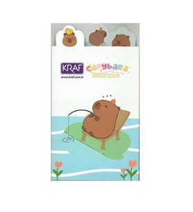 KRAF 2222-CB CAPYBARA 8 X 20YP YAPIŞKANLI NOT KAĞIDI SET - TEKLİ