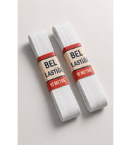 0.80 Cm Beyaz Bel Paça Don Lastiği Geniş Yassı Lastik 20 Metre