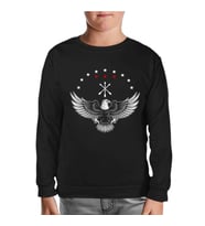 Kafkas Adige Bayraklı Karta Siyah Çocuk Sweatshirt
