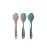 20cm ısıya dayanıklı çok amaçlı silikon kaşık beyaz + turkuaz + yeşil