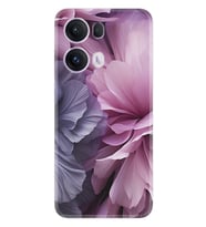 Oppo Reno 13F Kılıf Boutique Baskılı Resimli Çiçek Mor Pcode -028
