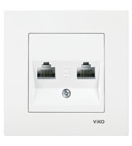 VİKO Karre İkili Data Prizi Beyaz (2 x RJ45 CAT5E) (Çerçevesiz) 90967X34 VİKO