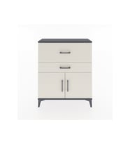 Arges Şifonyer Tek Raflı 2 Çekmeceli 2 Kapaklı 88x30x106 Antrasit-Aytaşı