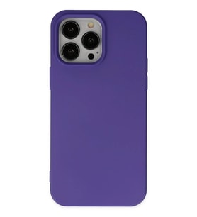 Mey İthalat® iPhone 14 Pro Kılıf Nano içi Kadife Silikon - Mor