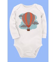 Organik Baskılı Pamuklu Unisex Bebek Body UZUNKOLE8