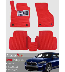 BMW X2 F39 (2017-2023) Uyumlu EVA Paspas Tam Set–Araca Özel,Su Geçirmez,Hızlı ve Kolay Montaj