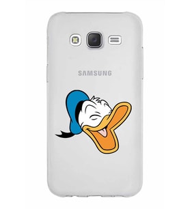 Samsung Galaxy J5 Kapak Donald Duck Tasarımlı Şeffaf Silikon Kılıf