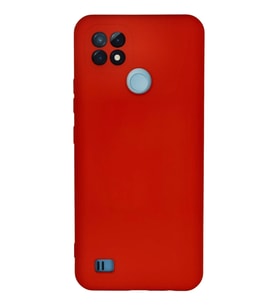 Realme C21 Kılıf Nano içi Kadife Silikon - Kırmızı
