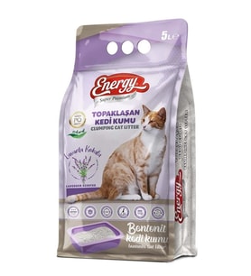 Pet Food Energy SUPER PREMIUM ENERGY Bentonit Kedi Kumu Lavanta Kokulu 5 lt