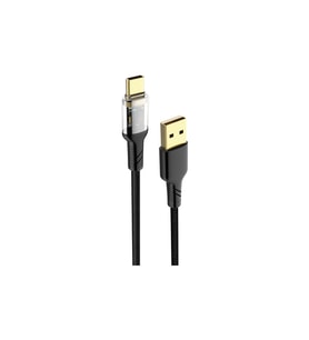Type-C Şarj Kablosu 3.4A Hızlı Şarj USB Type-C Data ve Şarj Kablosu (Siyah)