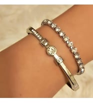 Gümüş Metal Kelepçe Bileklik Günlük Kullanımına Uygundur Kombinelerinizi Tamamlayın Aksesuar Bijuteri Hediyelik Ürün Sevgililer Günü Özel Ürünü