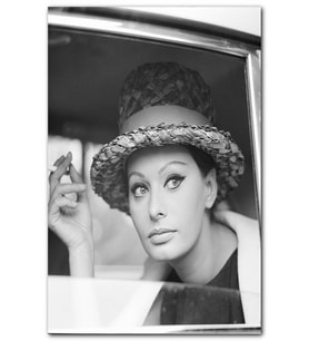 Cakatablo Sophia Loren Otomobilde MDF Tablo