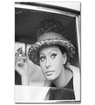 Cakatablo Sophia Loren Otomobilde MDF Tablo