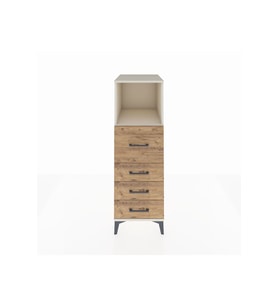 Kronos Dolap Tek Raflı 4 Çekmeceli 44x59x134 Aytaşı-Çam