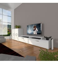 Decoraktiv Ekoflex On Slm Tv Ünitesi Tv Sehpası - Parlak Beyaz