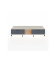 Kronos TV Ünitesi Tek Raflı 4 Çekmeceli Tek Kapaklı  220x59x51 Aytaşı-Çam/Antrasit