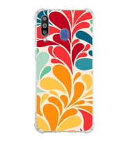 PrintiFy Samsung Galaxy M30 Uyumlu Retro Color 5 Baskılı Şeffaf Köşe Korumalı Antişok Kılıf